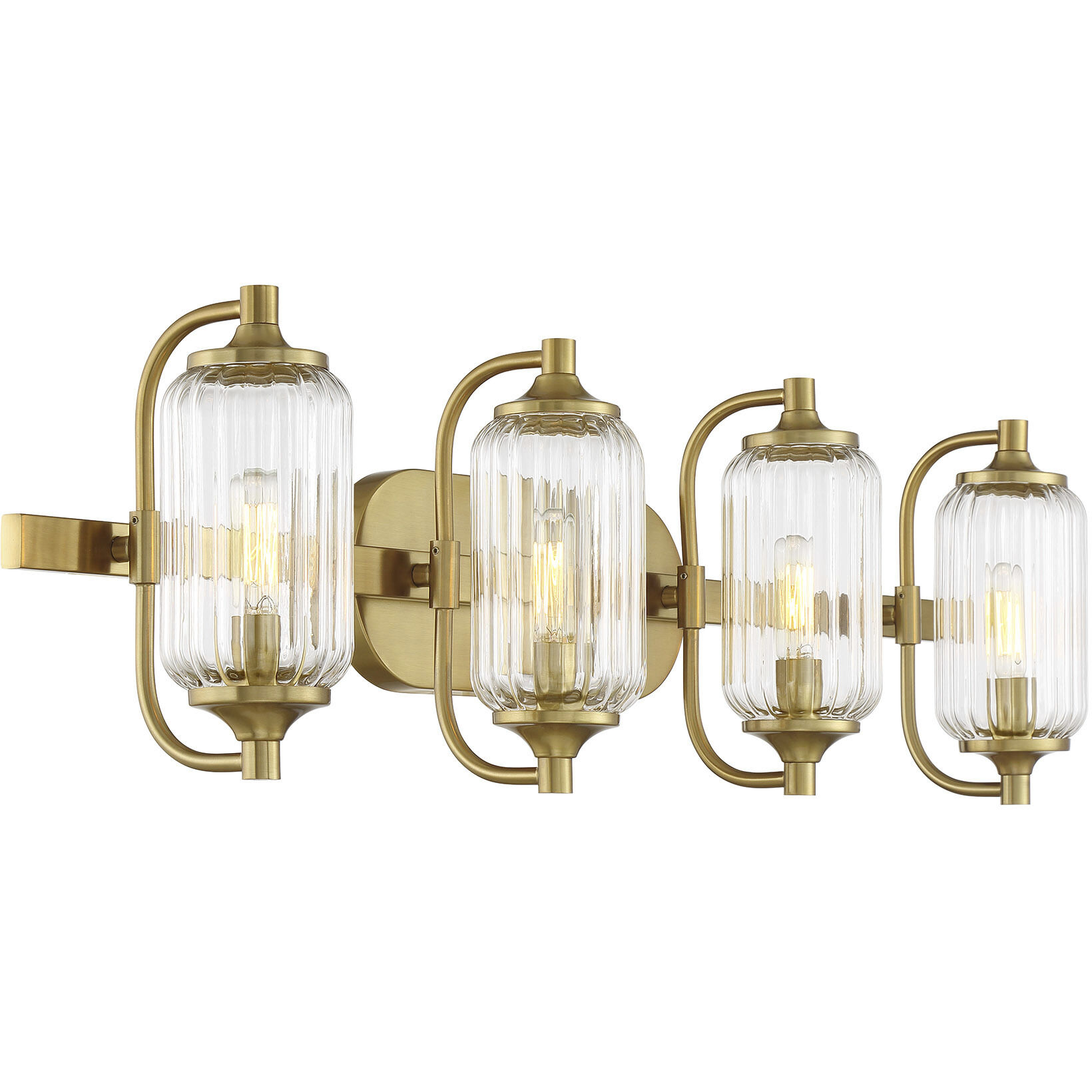Holton 4 Light 32 inch Warm Brass Bathroom Vanity Light Wall Light