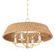 Bradley 4 Light 22 inch Vintage Gold Leaf Chandelier Ceiling Light