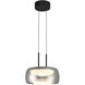 Chloe LED 13.75 inch Matte Black and Smoke Pendant Ceiling Light