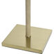 Dann Foley - Shagreen 63 inch 60.00 watt Tan and Brushed Bras Floor Lamp Portable Light