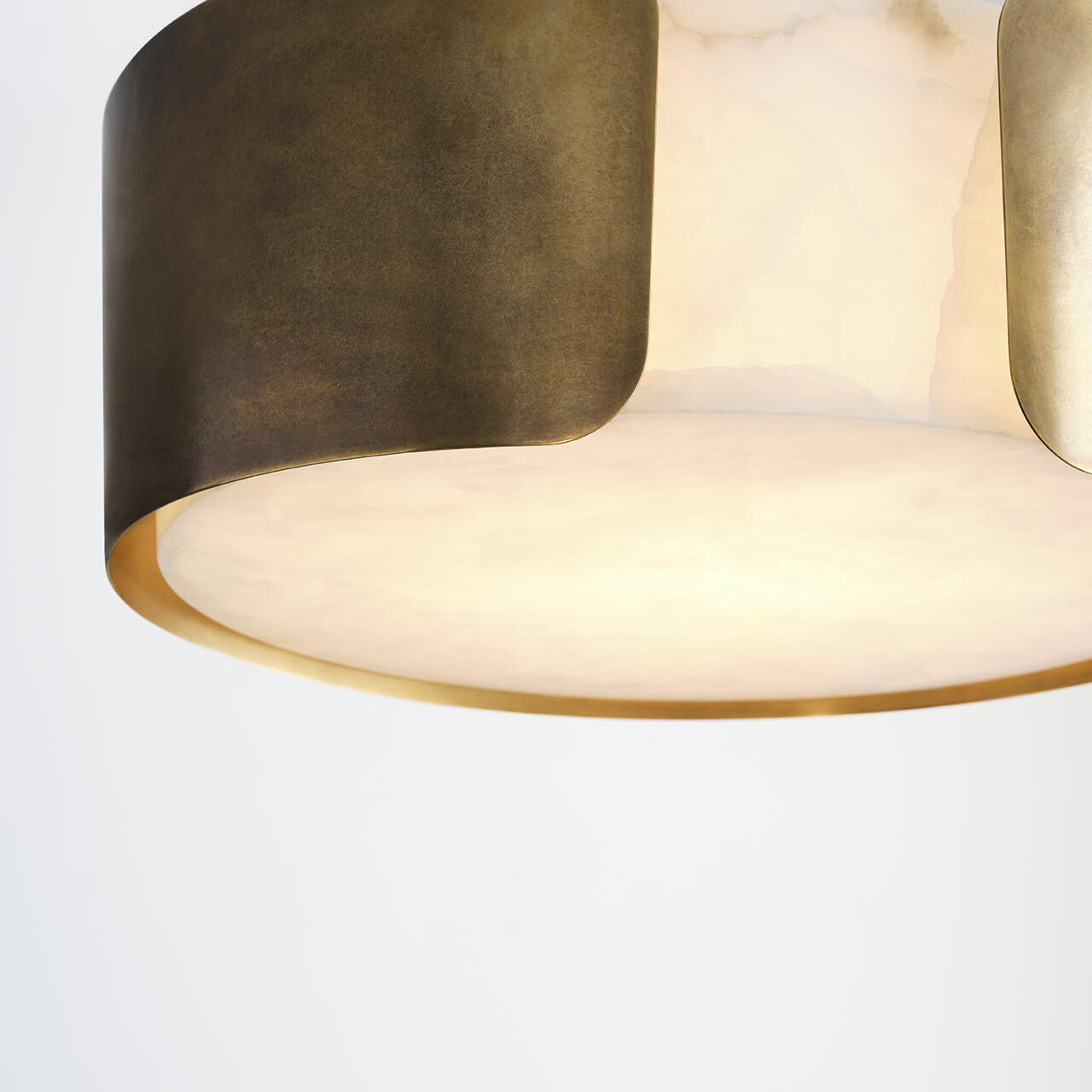 Anne-Marie Barton Armise LED 27.5 inch Mottled Brass Drum Chandelier Ceiling Light