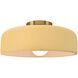 Radiance Collection - Spire 1 Light 10 inch Muted Yellow Semi-Flush Ceiling Light, Form+Finish+Function