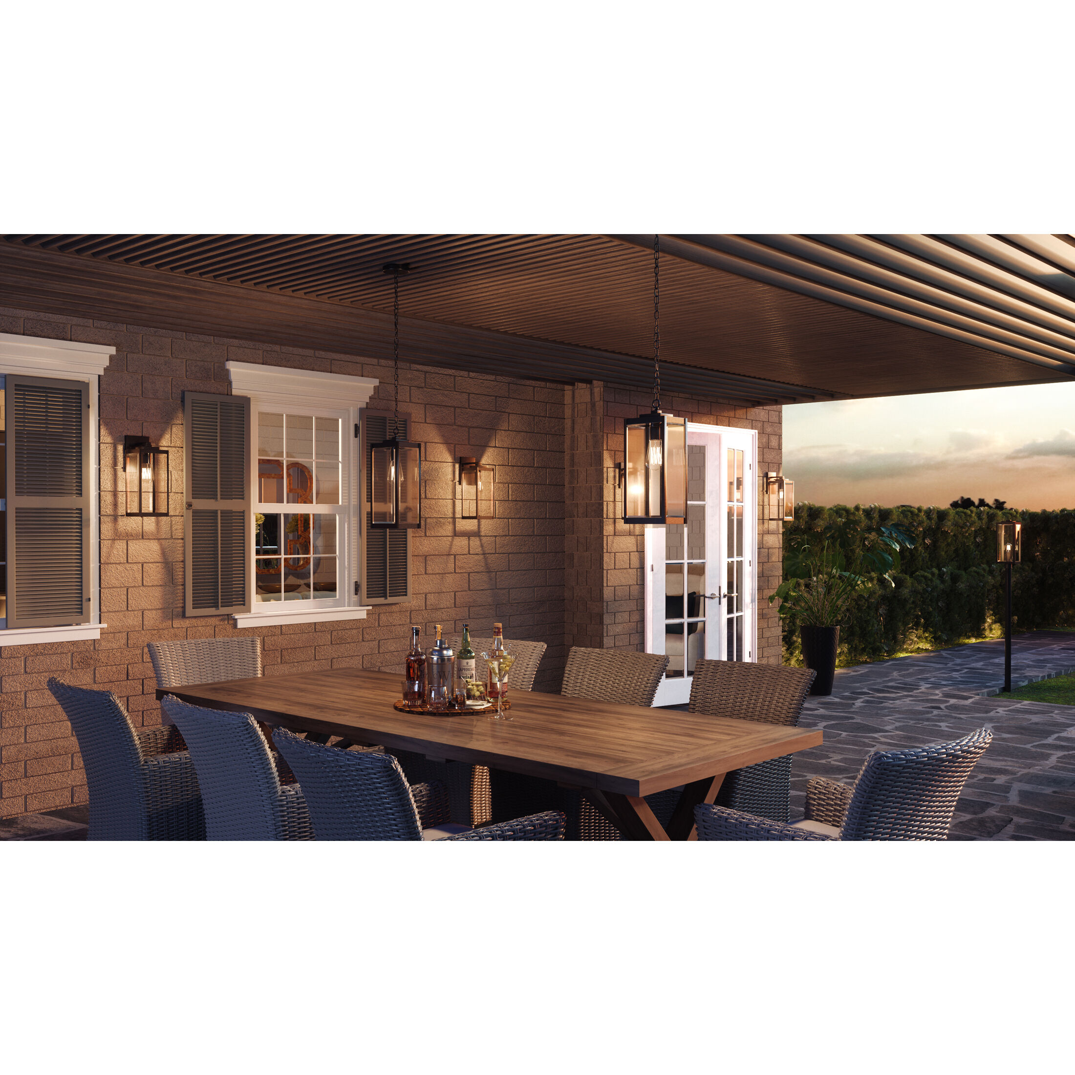 Westover 1 Light 17 inch Earth Black Outdoor Wall Lantern