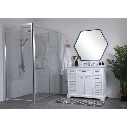 Americana 84 X 22 X 70 inch White Vanity Sink Set