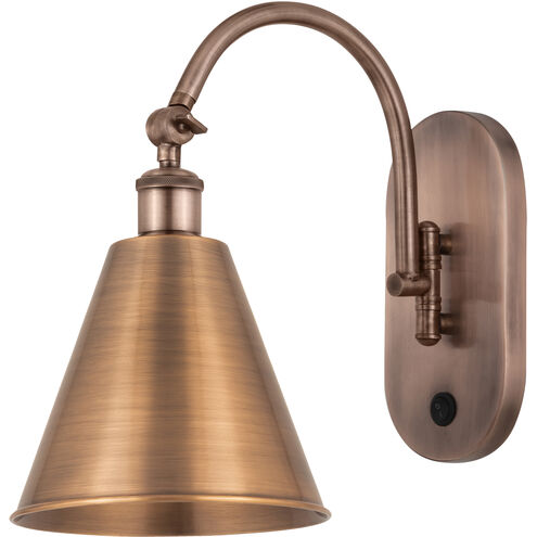 Ballston Cone 1 Light 8 inch Antique Copper Sconce Wall Light