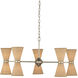 Pennyworth 10 Light 36 inch Contemporary Silver Leaf and Contemporary Silver Chandelier Ceiling Light