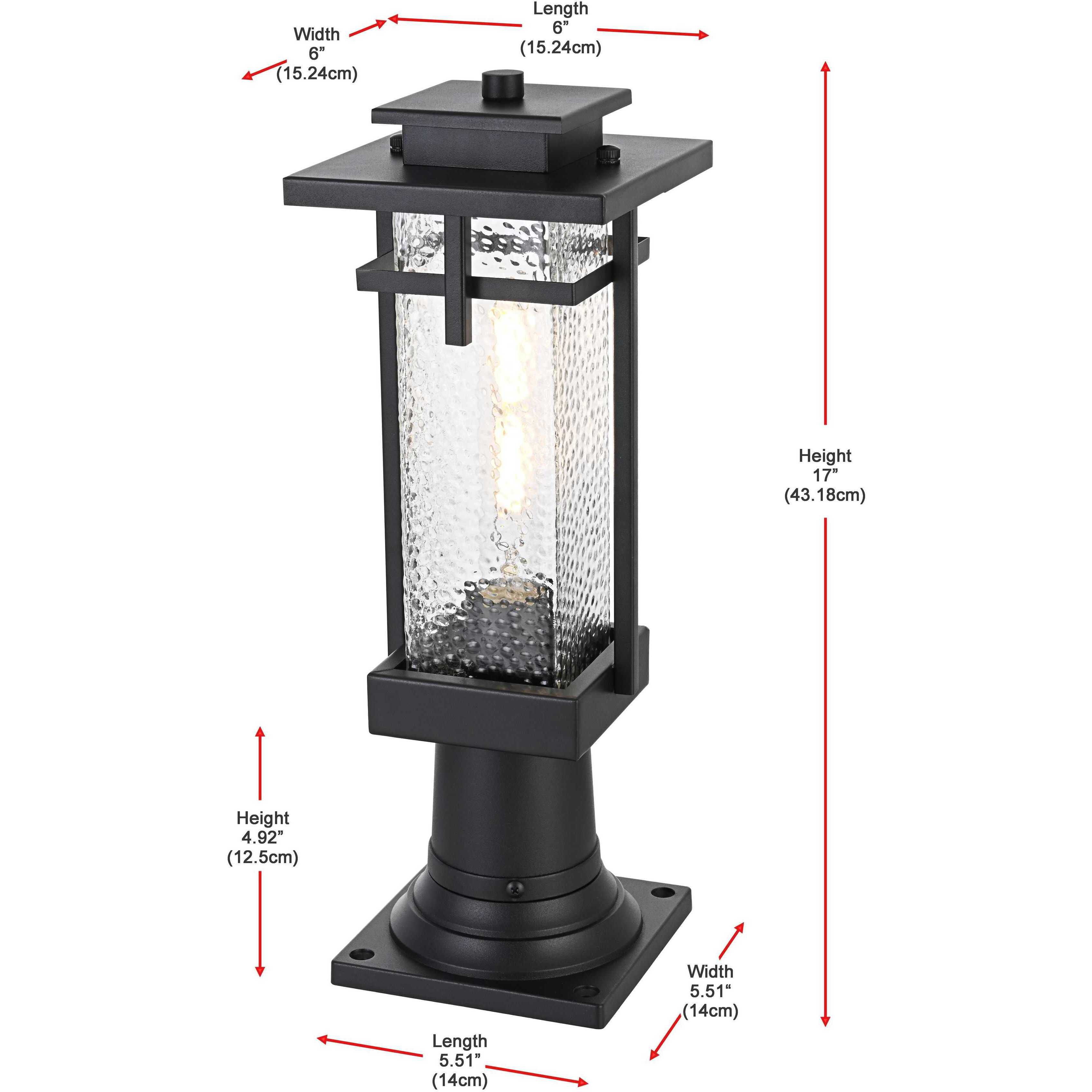 Cambria 1 Light 17 inch Black Outdoor Post Light
