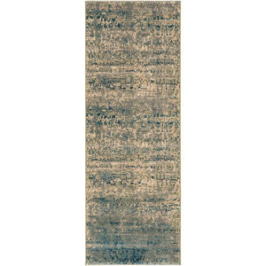 Napa 35 X 22 inch Green and Blue Area Rug, Polypropylene