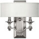 Sussex 2 Light 14 inch Brushed Nickel ADA Indoor Wall Sconce Wall Light