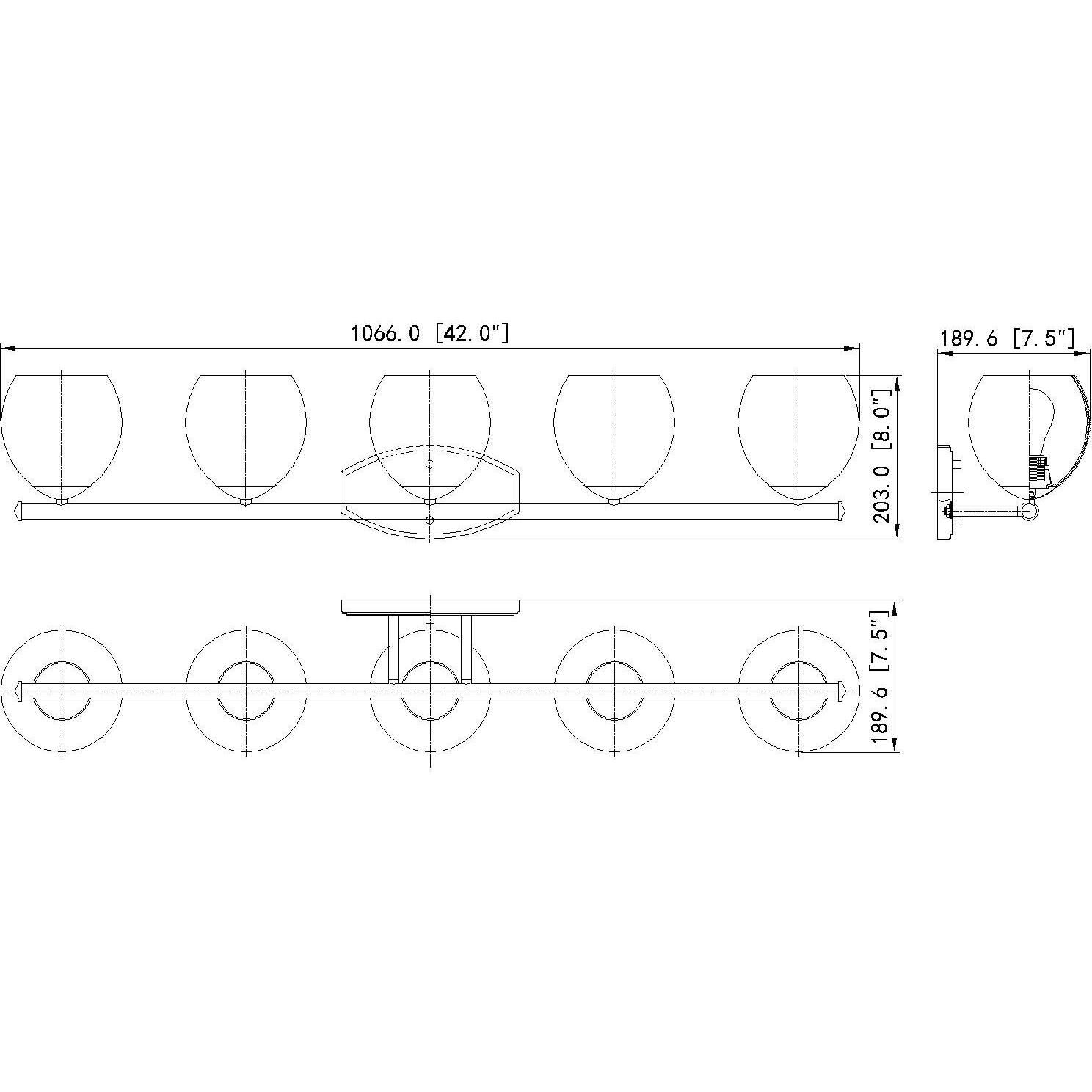 Colette Vanity Wall Light in Chrome