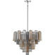 Addis 12 Light 26.75 inch Polished Chrome Chandelier Ceiling Light in Tronchi Glass Autumn