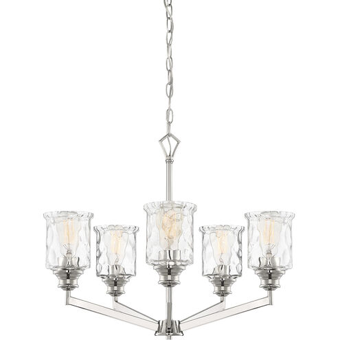 Drake 5 Light 25 inch Polished Nickel Chandelier Ceiling Light