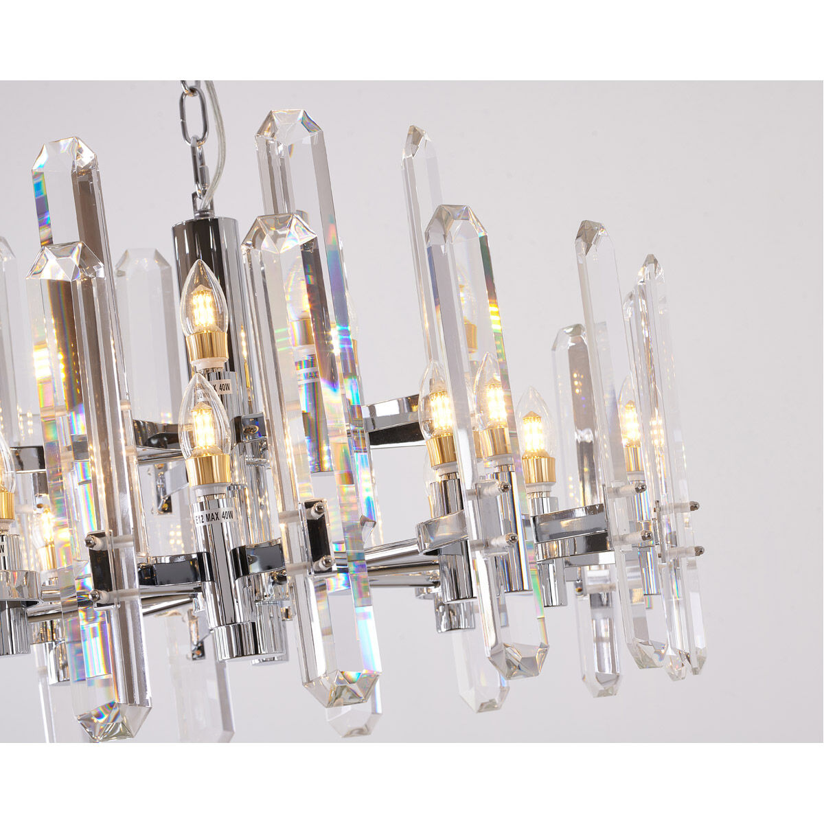 Canada 12 Light 25.5 inch Chrome Chandelier Ceiling Light