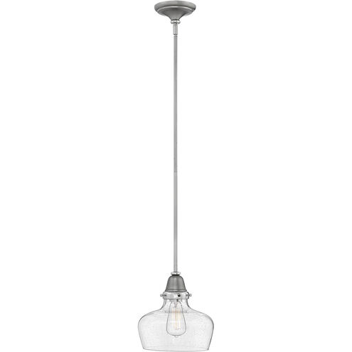 Academy 1 Light 10 inch English Nickel with Polished Nickel Indoor Pendant Ceiling Light