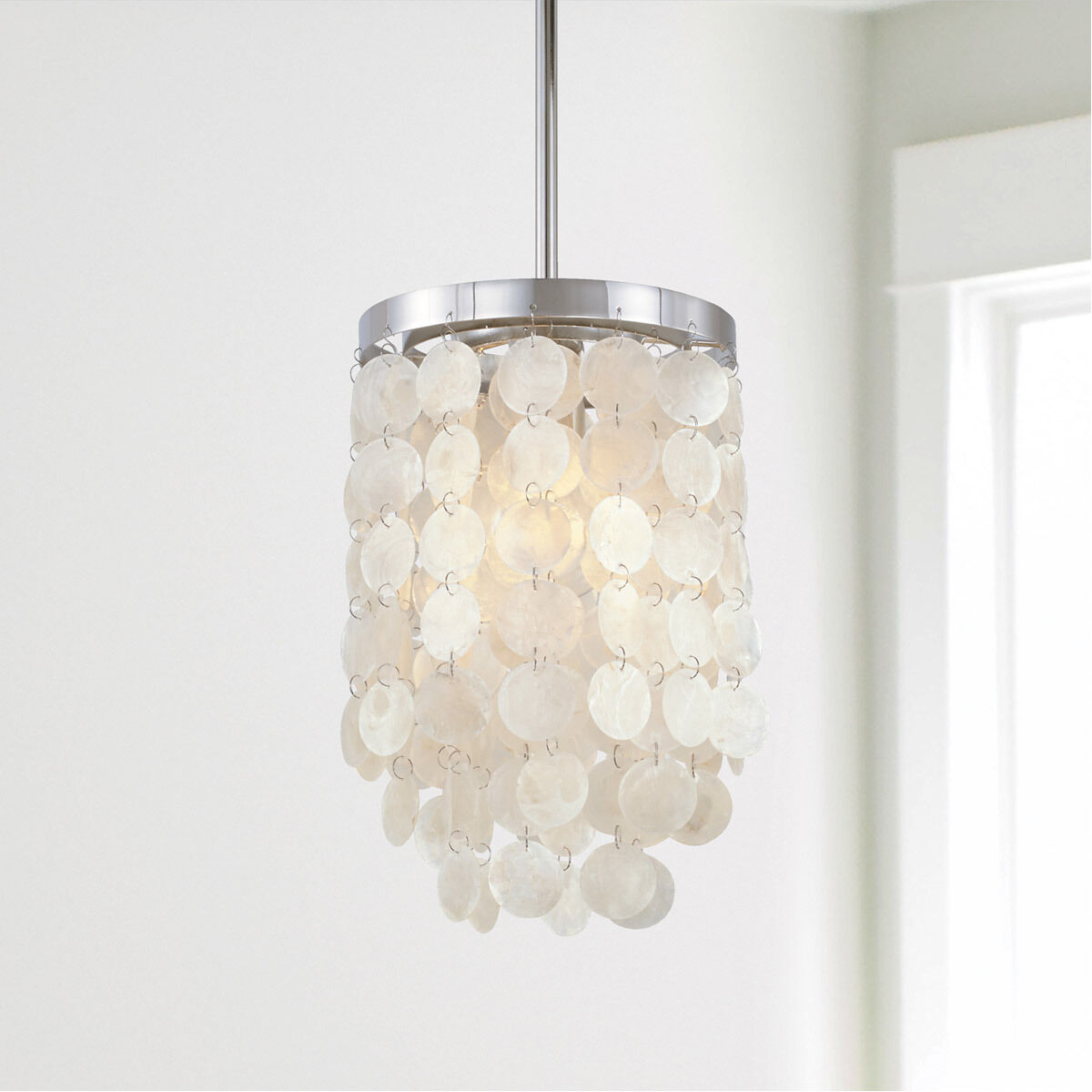 Shelby 1 Light 8.25 inch Polished Nickel Pendant Ceiling Light