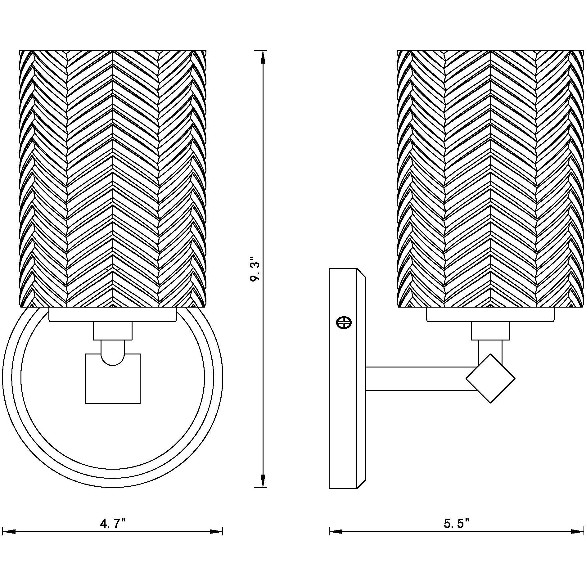 Dover Street 1 Light 4.75 inch Brushed Nickel Wall Sconce Wall Light