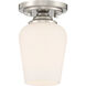 Shyloh 1 Light 4.88 inch Brushed Nickel Pendant / Semi Flush Ceiling Light
