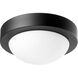Contempo 1 Light 9 inch Noir Flush Mount Ceiling Light, Quorum Home 