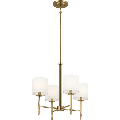 Ali 4 Light 20 inch Brushed Natural Brass Chandelier Ceiling Light