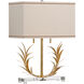 Claire Bell 26 inch 60.00 watt Antique Gold Leaf/Clear Table Lamp Portable Light