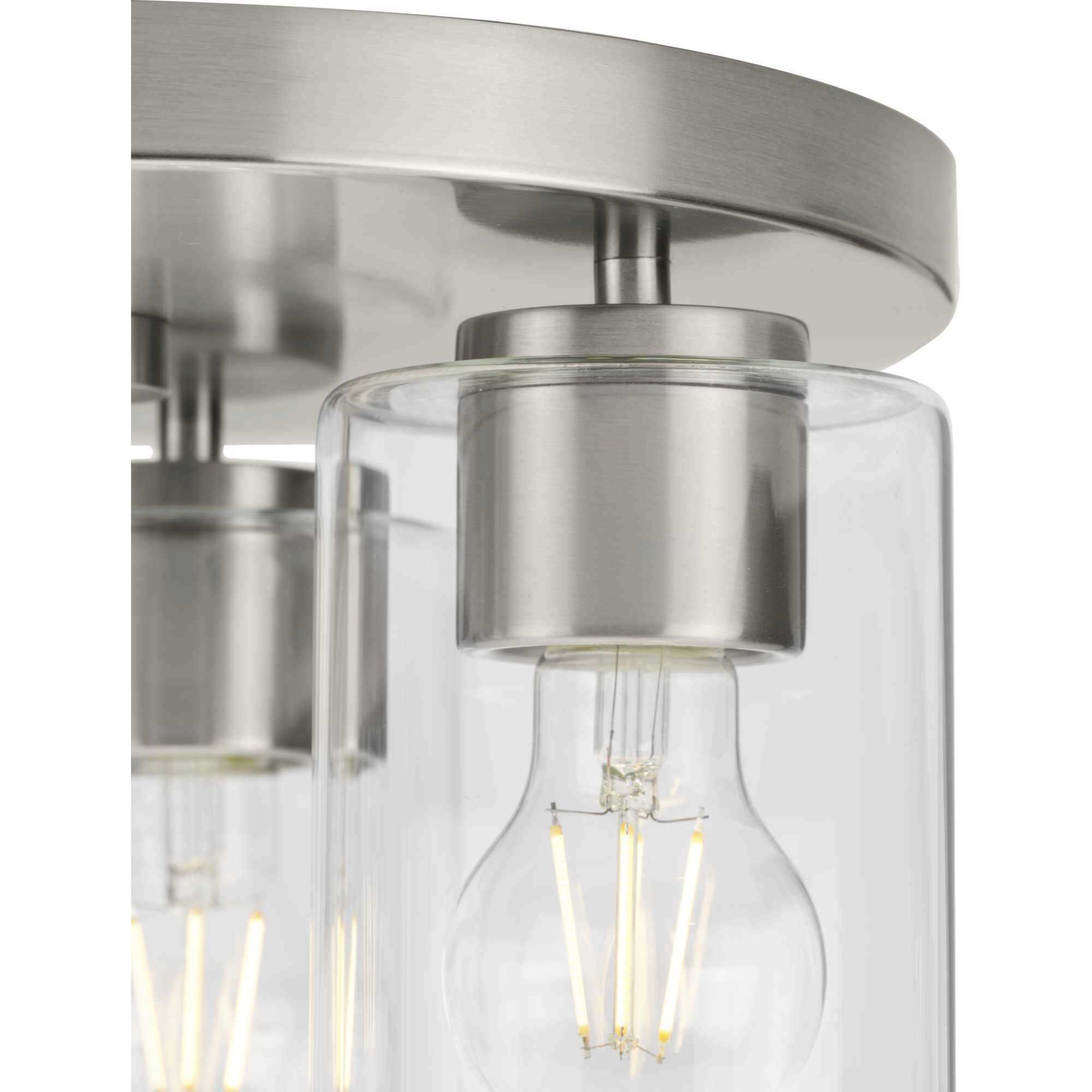 Cofield 3 Light 12 inch Brushed Nickel Flushmount Ceiling Light