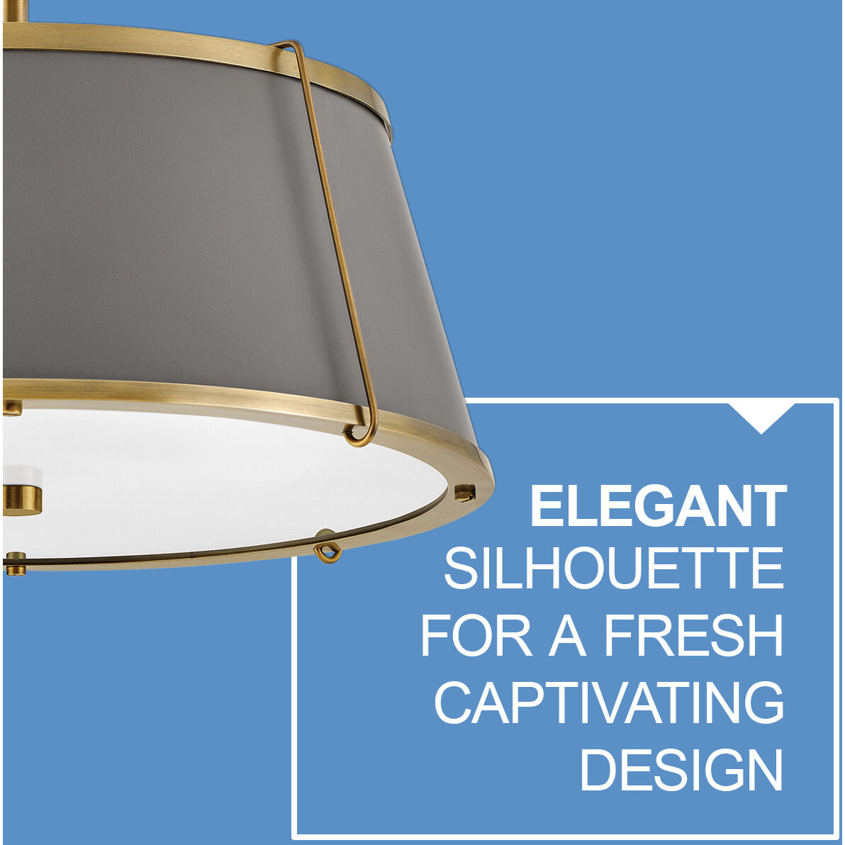 Clarke 2 Light 15 inch Lacquered Dark Brass with Dark Matte Grey Indoor Semi-Flush Mount Ceiling Light