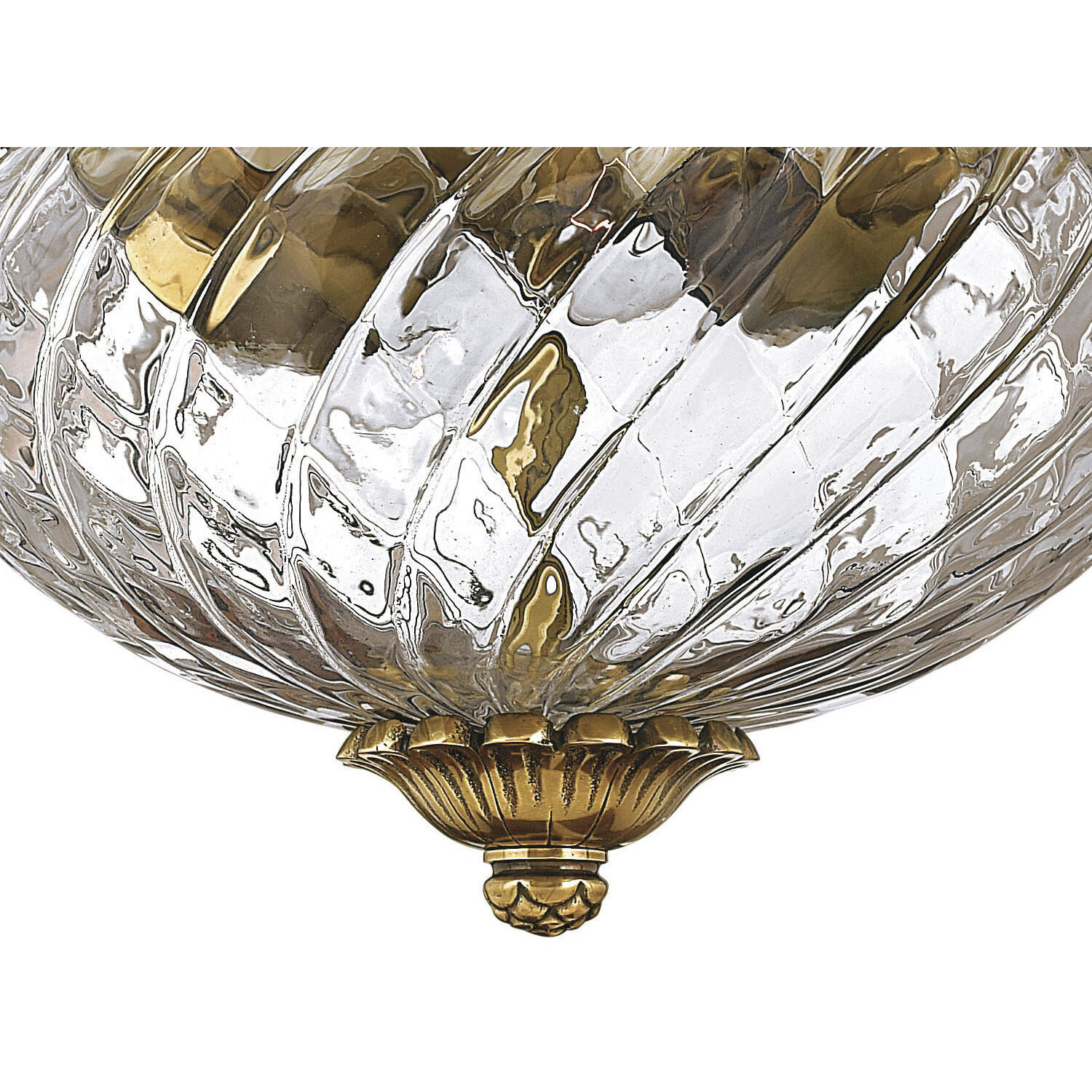 Plantation 2 Light 12 inch Burnished Brass Indoor Bath Flush Mount Ceiling Light