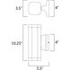 Lightray LED 10.25 inch Architectural Bronze Outdoor Wall Mount