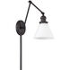 Industrial 60 watt Oil Rubbed Bronze Adjustable Wall Sconce Wall Light