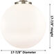 Beacon 1 Light 17.75 inch Satin Nickel Pendant Ceiling Light