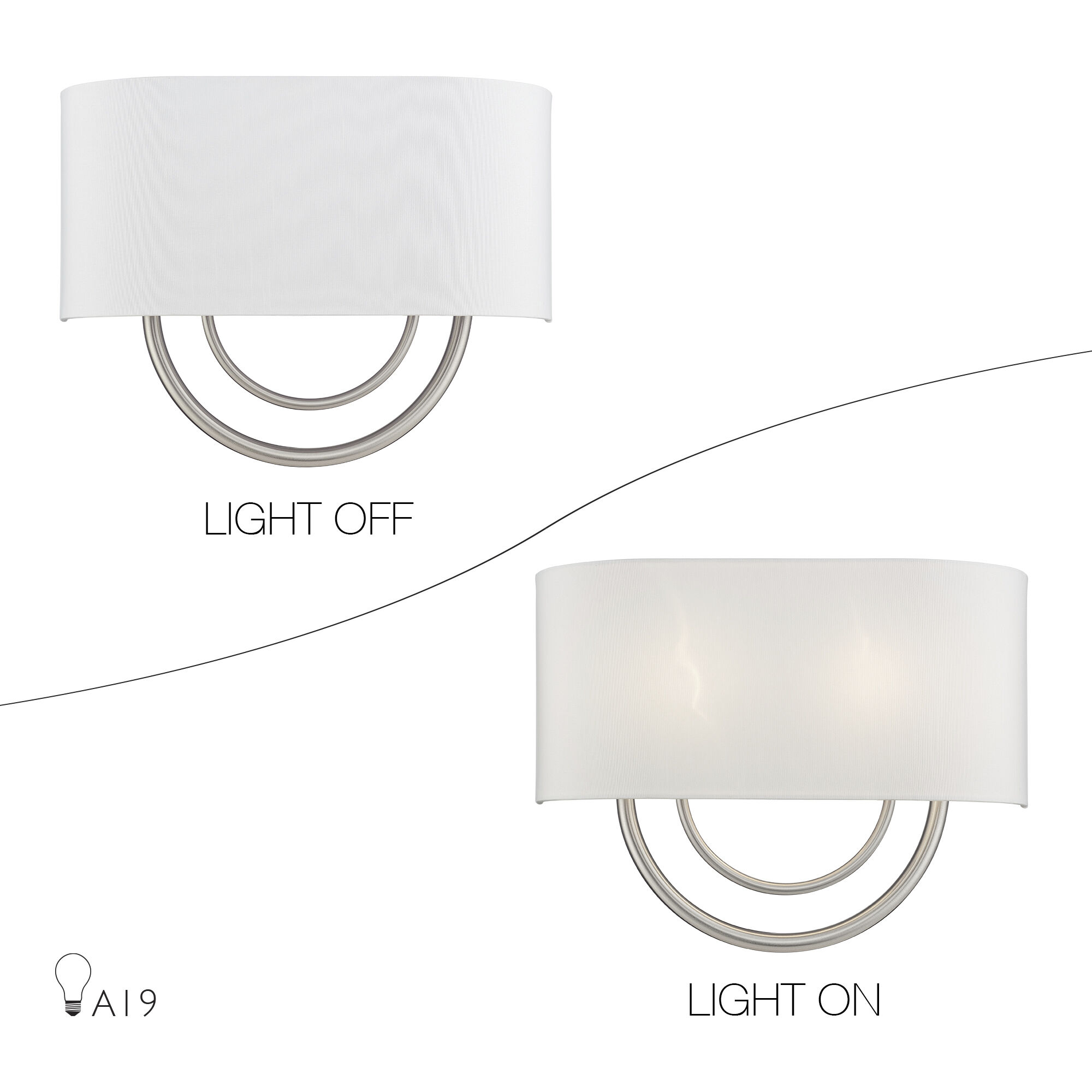 Stratton 2 Light 15 inch Brushed Nickel ADA Wall Sconce Wall Light