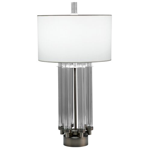 Vidro 36 inch 12.00 watt Antique Silver Table Lamp Portable Light