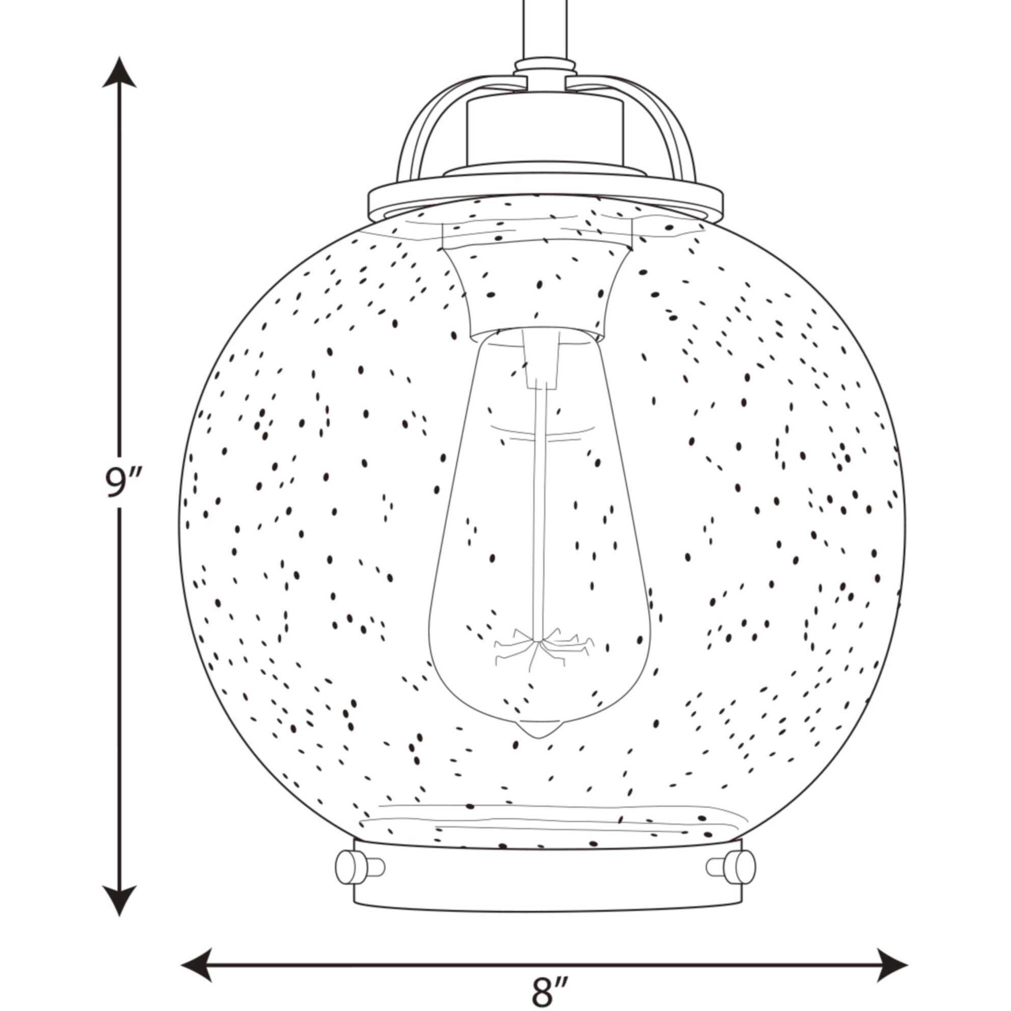 Chronicle 1 Light 8 inch Antique Bronze Mini-Pendant Ceiling Light, Design Series