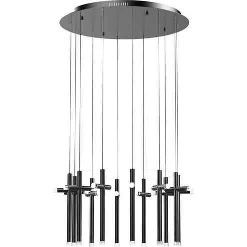 Seesaw 36 Light 37 inch Satin Dark Gray Multi Pendant Ceiling Light