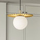 Alora Mood Plume 1 Light 13.88 inch Brushed Gold/Opal Matte Glass Pendant Ceiling Light