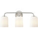 Laphia 3 Light 22 inch Brushed Nickel Bathroom Vanity Light Wall Light