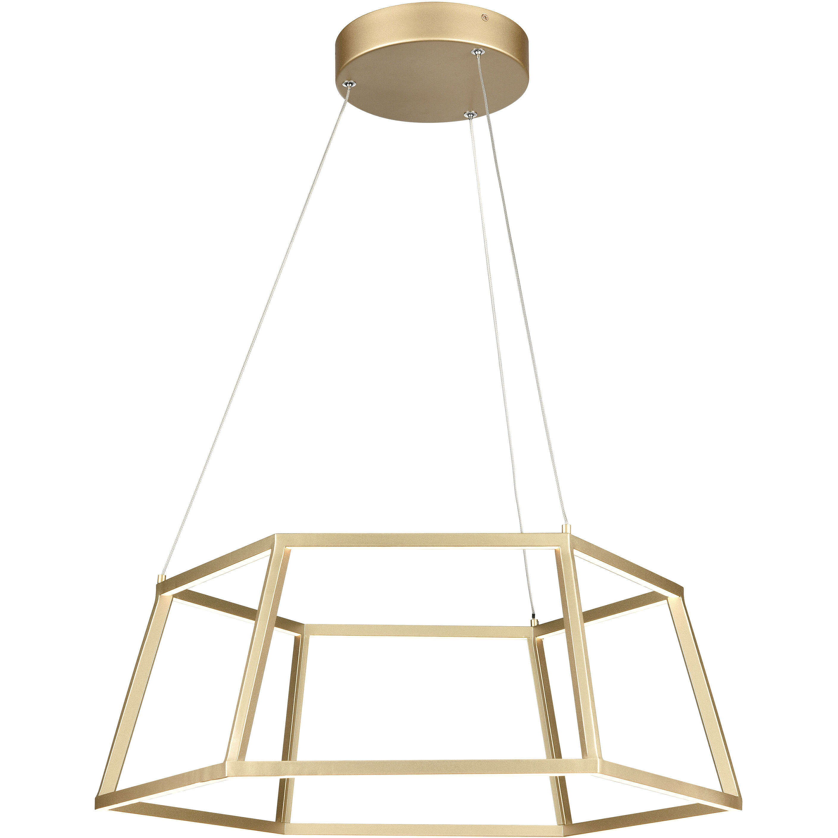 Minimalist LED 21 inch Soft Gold Chandelier Ceiling Light