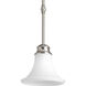 Applause 1 Light 7 inch Brushed Nickel Mini-Pendant Ceiling Light