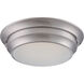 Dash LED 14 inch Polished Nickel Flush Mount Ceiling Light