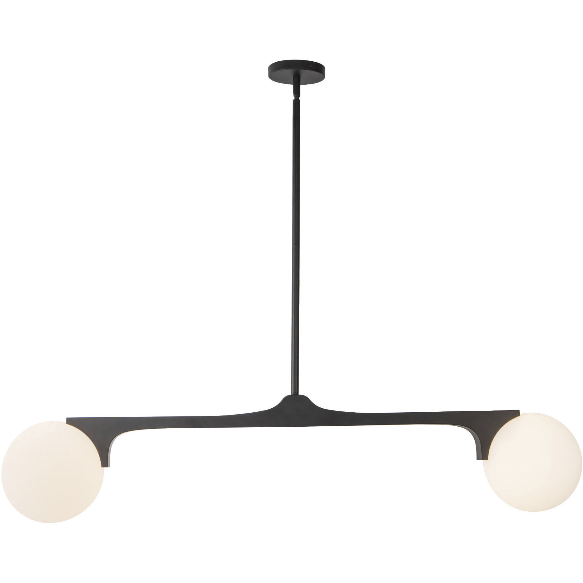 Briar 2 Light 46.88 inch Black Linear Pendant Ceiling Light