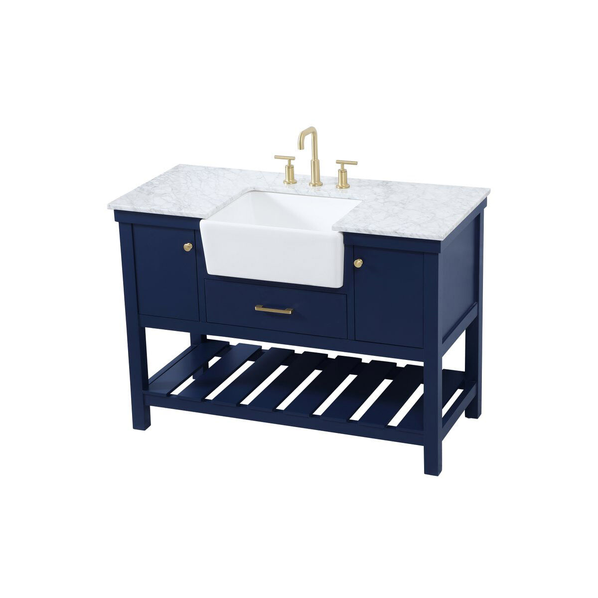 Clement 48 X 22 X 34 inch Blue Bathroom Vanity Cabinet