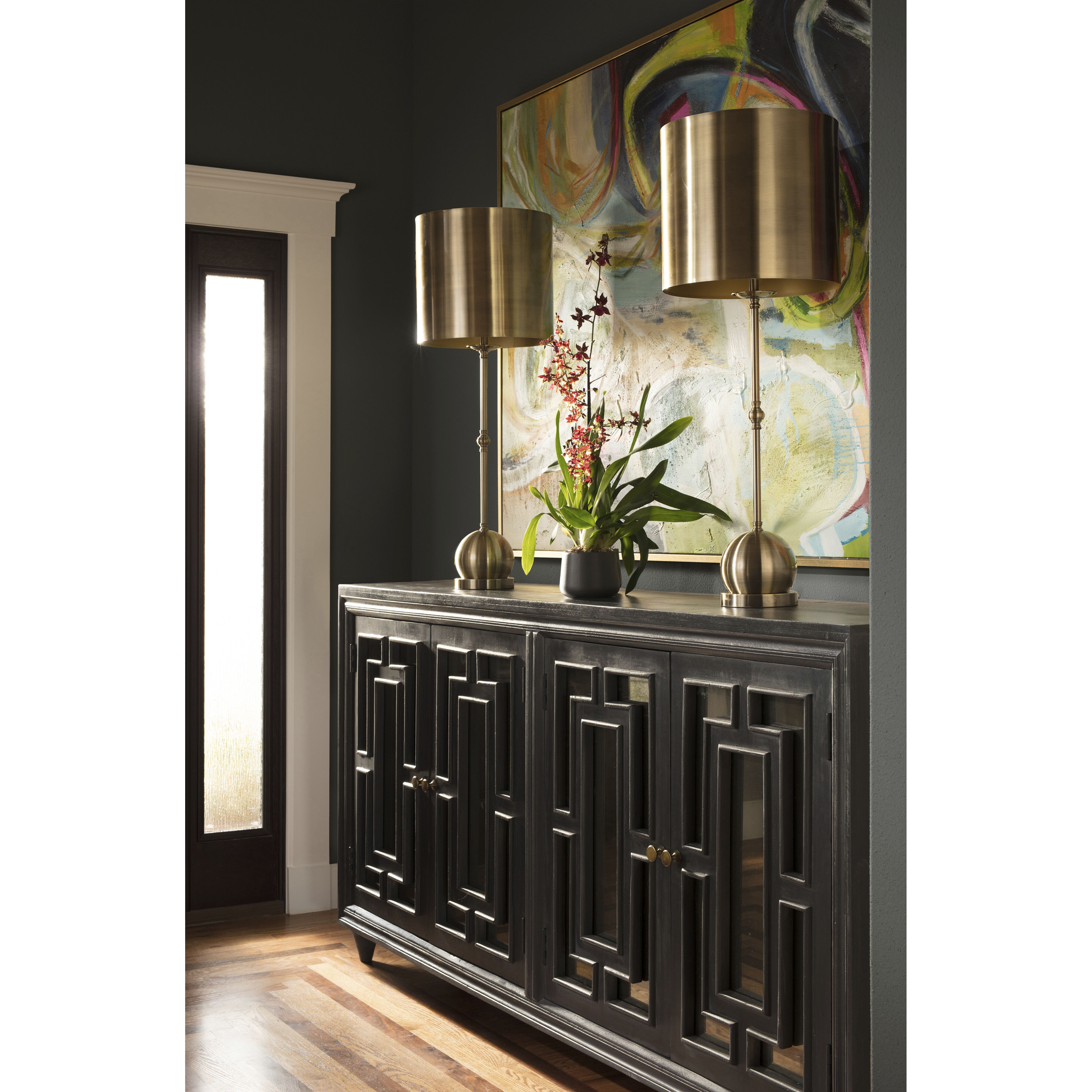 Constant Knot Brushed Gold and White and Blue and Pink Wall Art