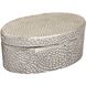 Oval Pebble 8 X 4 inch Antique Nickel Box