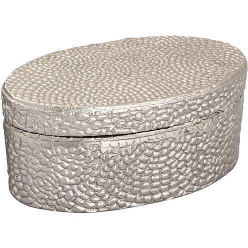 Oval Pebble 8 X 4 inch Antique Nickel Box