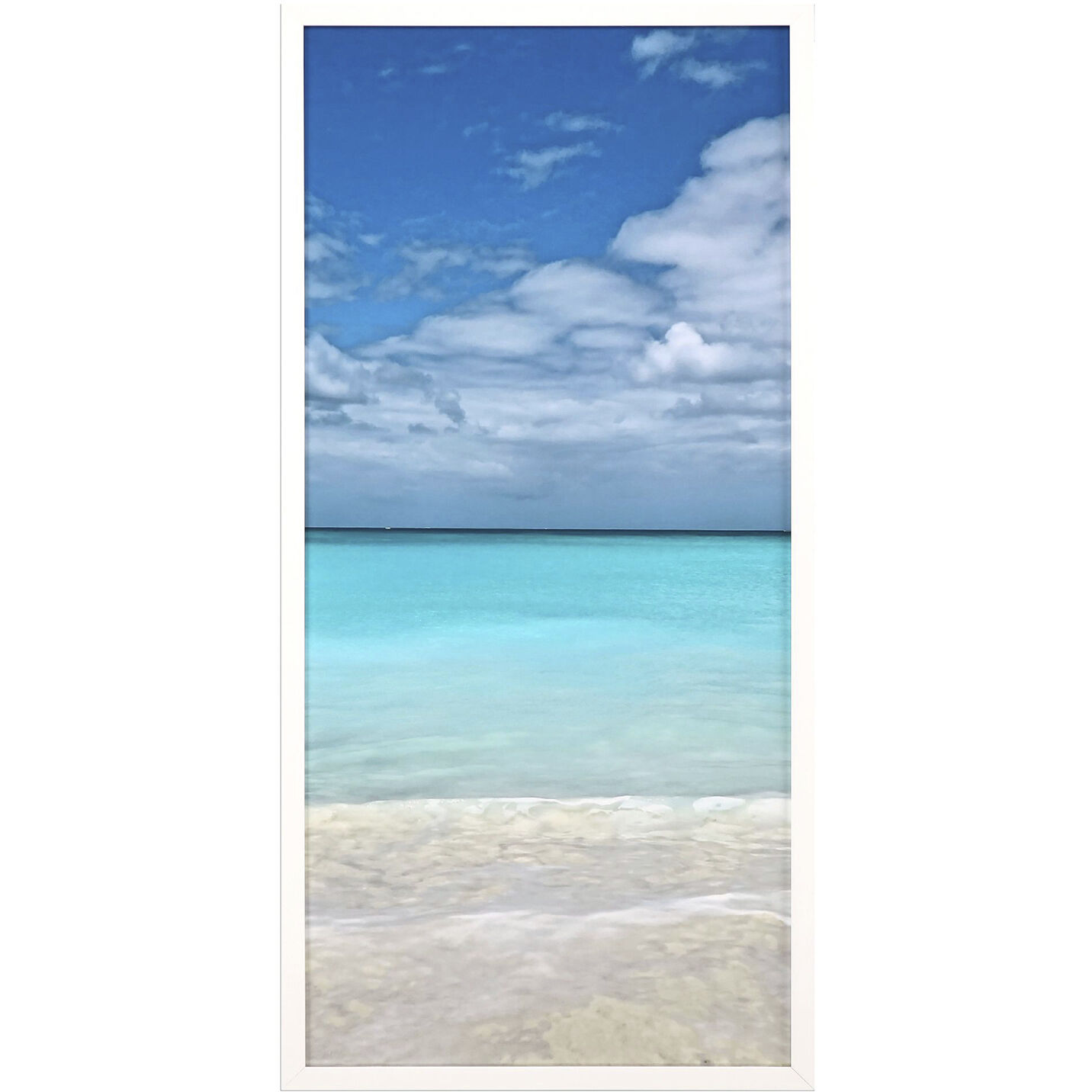 Come Sea Me Blue and Beige and White Framed Art