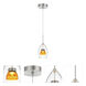 Double Glass LED 4.25 inch Clear Mini Pendant Ceiling Light in No Shade