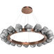 Gem LED Burnished Bronze Chandelier Ceiling Light, Radial Ring