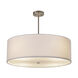 EVOLV 24 inch Brushed Nickel Pendant Ceiling Light in White, Incandescent, Classic Family