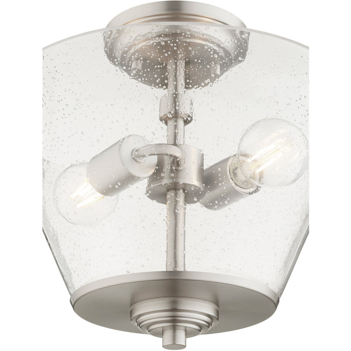Dunbar 2 Light 13 inch Satin Nickel Dual Mount Ceiling Light