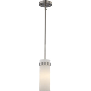 Crosby 1 Light 4 inch Brushed Nickel Cylinder Mini Pendant Ceiling Light